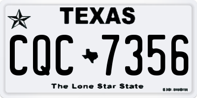 TX license plate CQC7356