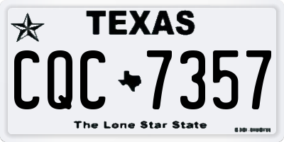 TX license plate CQC7357
