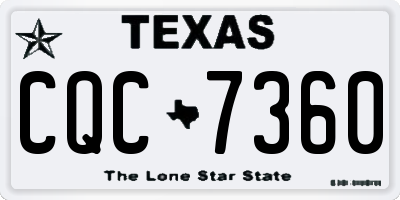 TX license plate CQC7360
