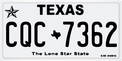 TX license plate CQC7362