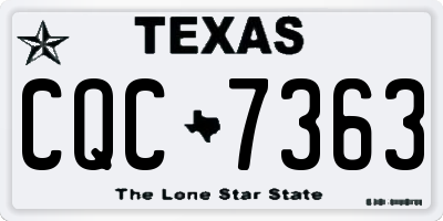 TX license plate CQC7363