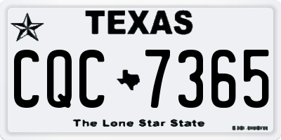 TX license plate CQC7365