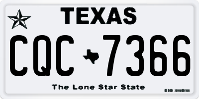 TX license plate CQC7366