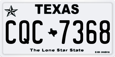 TX license plate CQC7368