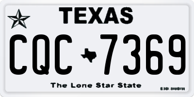TX license plate CQC7369
