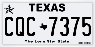 TX license plate CQC7375