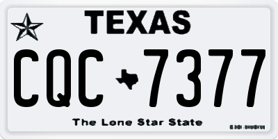 TX license plate CQC7377