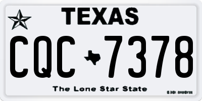 TX license plate CQC7378