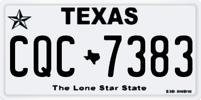TX license plate CQC7383