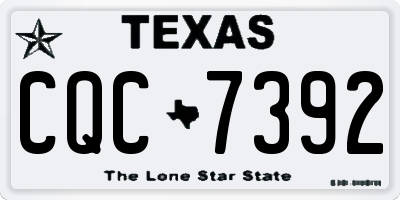 TX license plate CQC7392