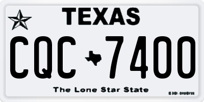 TX license plate CQC7400