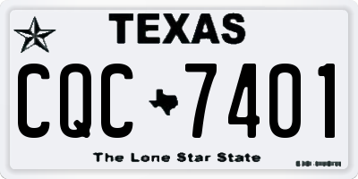 TX license plate CQC7401