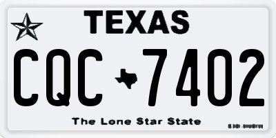 TX license plate CQC7402