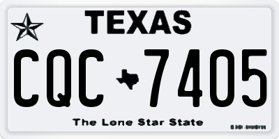 TX license plate CQC7405