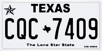 TX license plate CQC7409