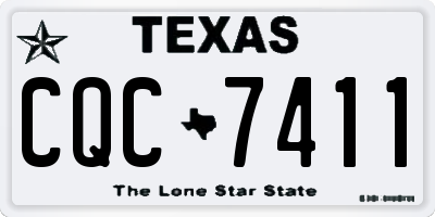 TX license plate CQC7411
