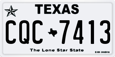 TX license plate CQC7413