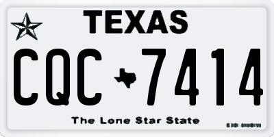 TX license plate CQC7414