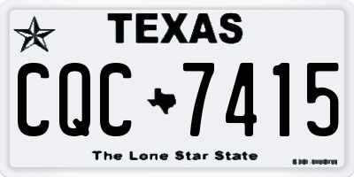 TX license plate CQC7415