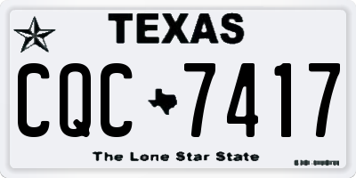 TX license plate CQC7417