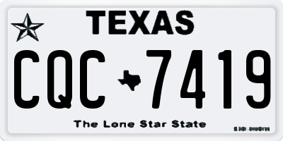 TX license plate CQC7419