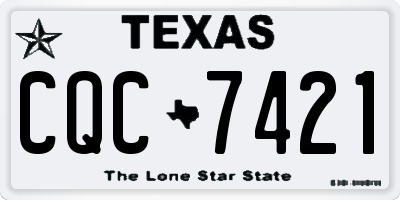 TX license plate CQC7421