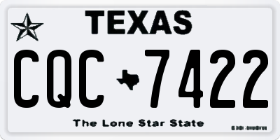 TX license plate CQC7422