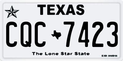 TX license plate CQC7423