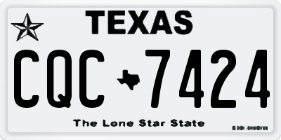 TX license plate CQC7424
