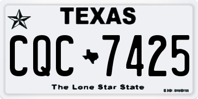 TX license plate CQC7425