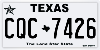 TX license plate CQC7426