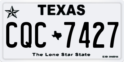 TX license plate CQC7427