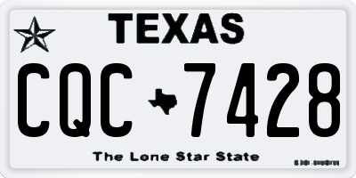 TX license plate CQC7428