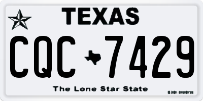 TX license plate CQC7429