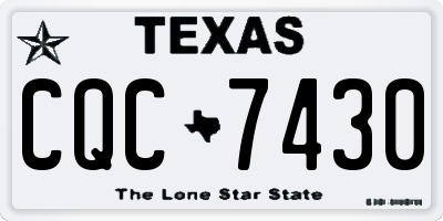 TX license plate CQC7430