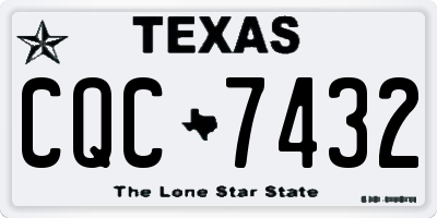 TX license plate CQC7432