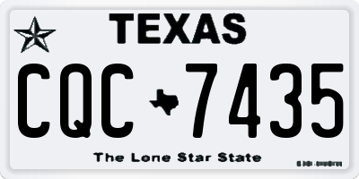 TX license plate CQC7435