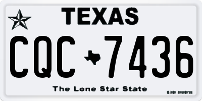 TX license plate CQC7436