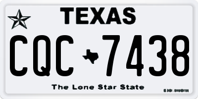 TX license plate CQC7438