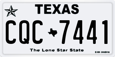 TX license plate CQC7441