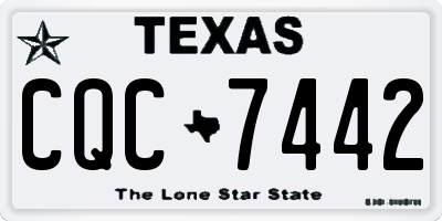 TX license plate CQC7442