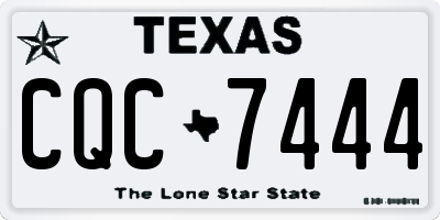 TX license plate CQC7444