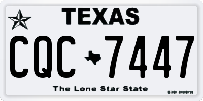 TX license plate CQC7447