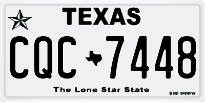 TX license plate CQC7448