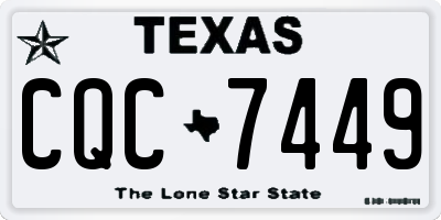 TX license plate CQC7449