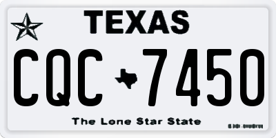 TX license plate CQC7450