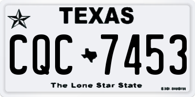 TX license plate CQC7453