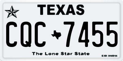 TX license plate CQC7455