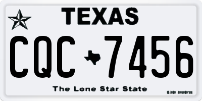 TX license plate CQC7456