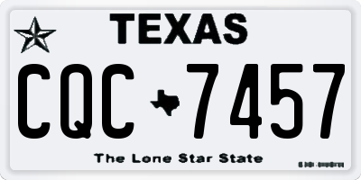TX license plate CQC7457